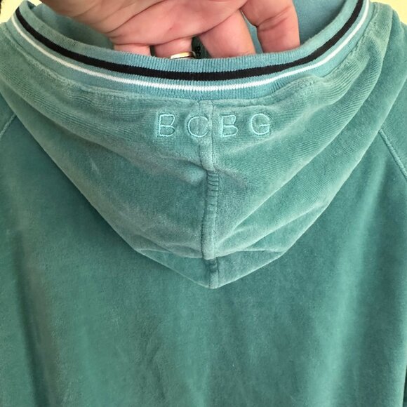 BCBG Max Azria Womens Teal Zip-Up Hoodie Jacket L - Picture 8 of 8